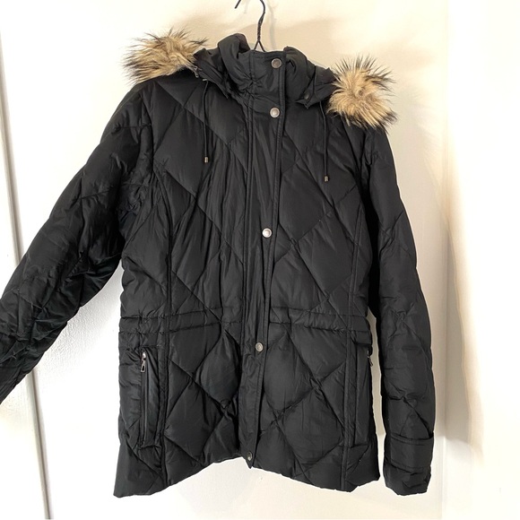 Lands’ End Black Down Puffer Jacket - Picture 5 of 9
